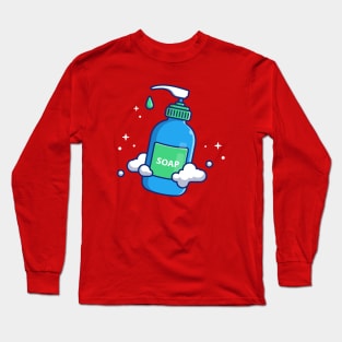 Liquid Soap Bottle Cartoon Long Sleeve T-Shirt